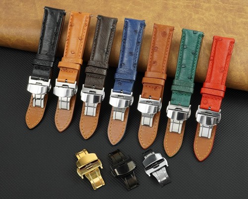 Ostrich leather watch strap - watch,