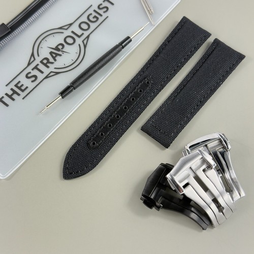 Black nylon watch strap - strap, with