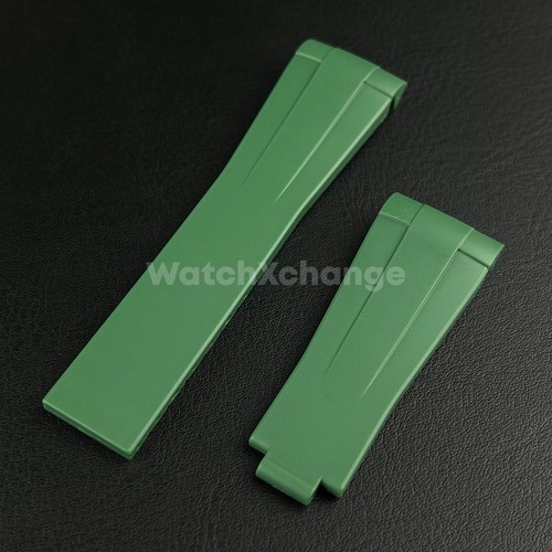 Green rubber strap - green,
